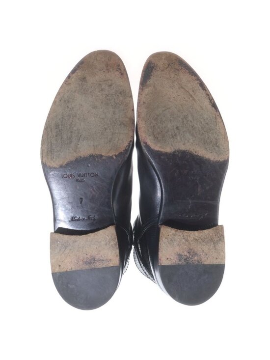 Louis Vuitton Side Gore Ankle Boots Epi Leather Black 7 main image 4